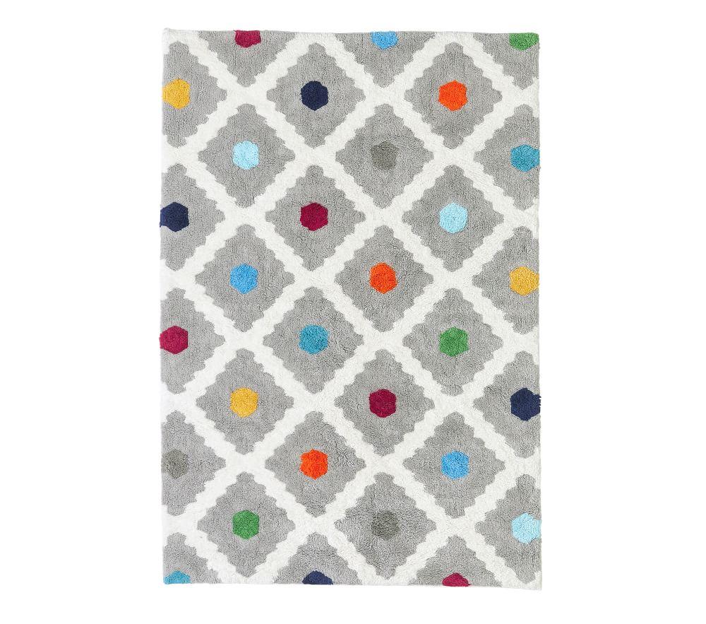 Machine Washable Multi Dot Rug